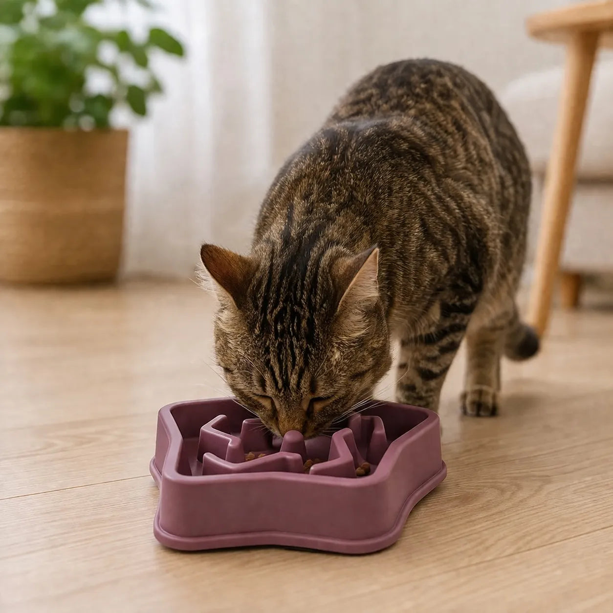 Gamelle chat anti-glouton | Bol puzzle sécurisé et antidérapant