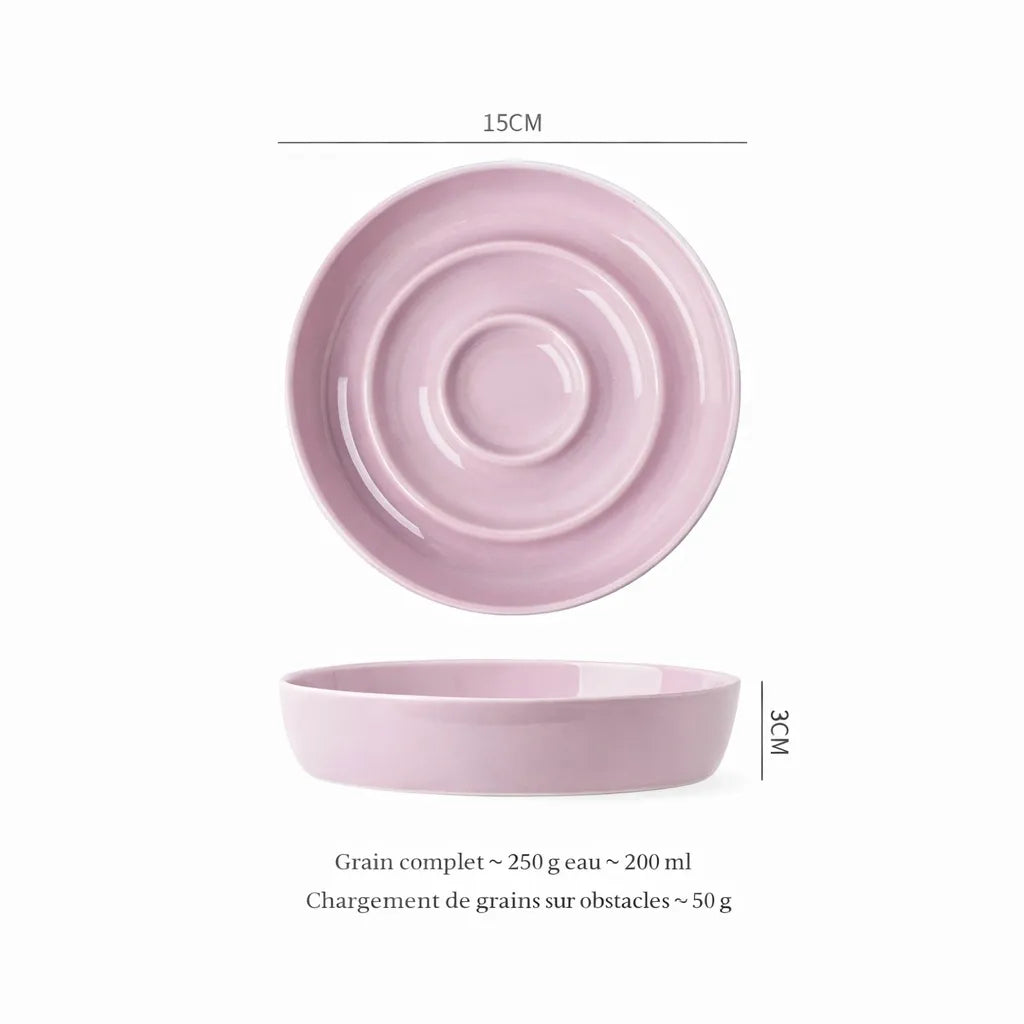 Gamelle chat céramique - Bol lent spirale anti régurgitation