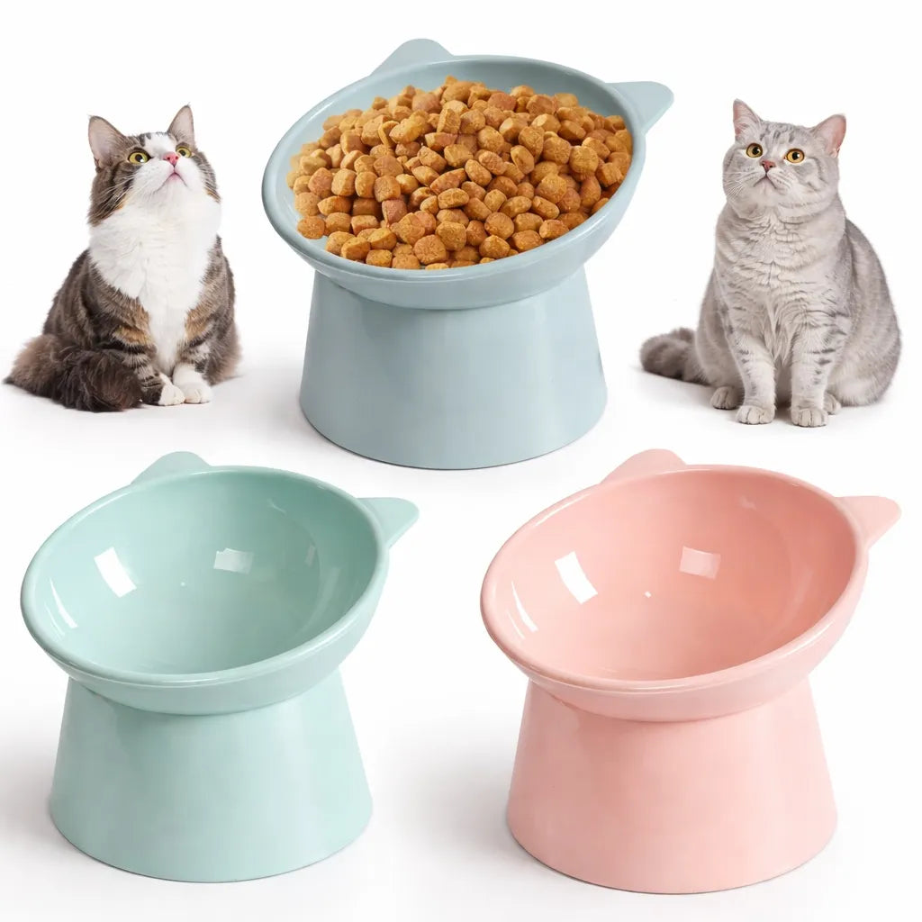 Gamelle chat surélevée - Bol ergonomique anti-vomissements