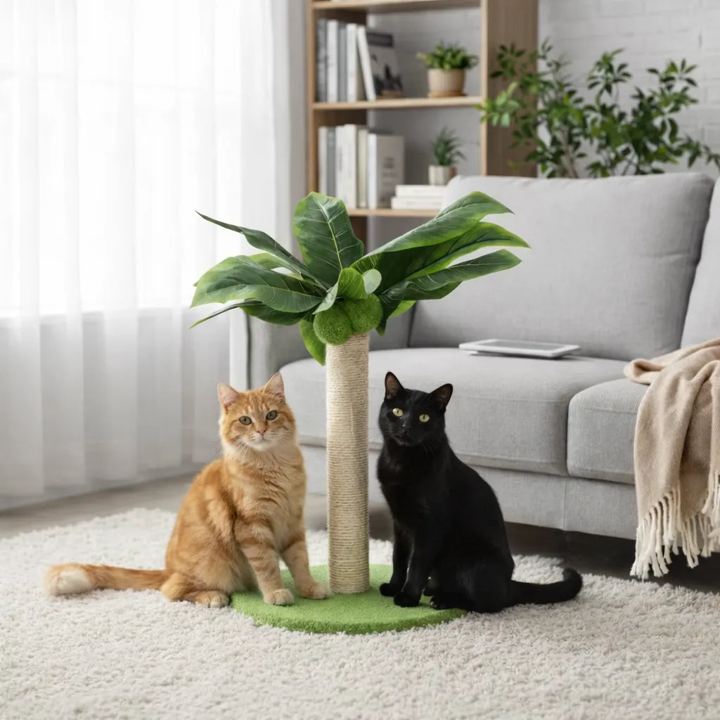 Griffoir poteau chat - Arbre Cocotier en Sisal Naturel