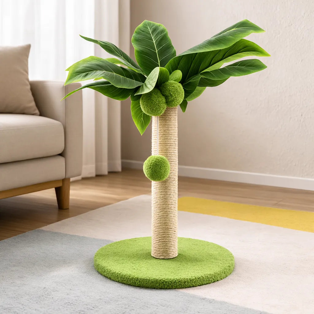 Griffoir poteau chat - Arbre Cocotier en Sisal Naturel