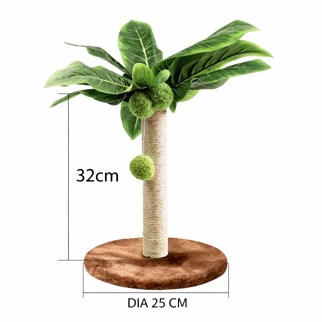 Griffoir poteau chat - Arbre Cocotier en Sisal Naturel