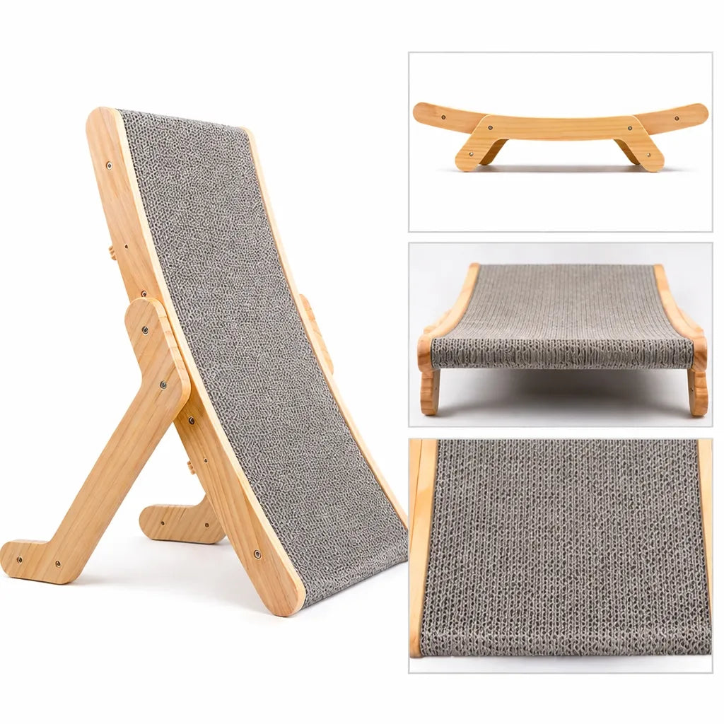 Griffoir vertical chat - Grattoir bois et carton modulable