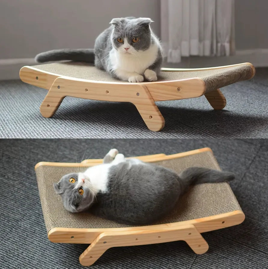 Griffoir vertical chat - Grattoir bois et carton modulable