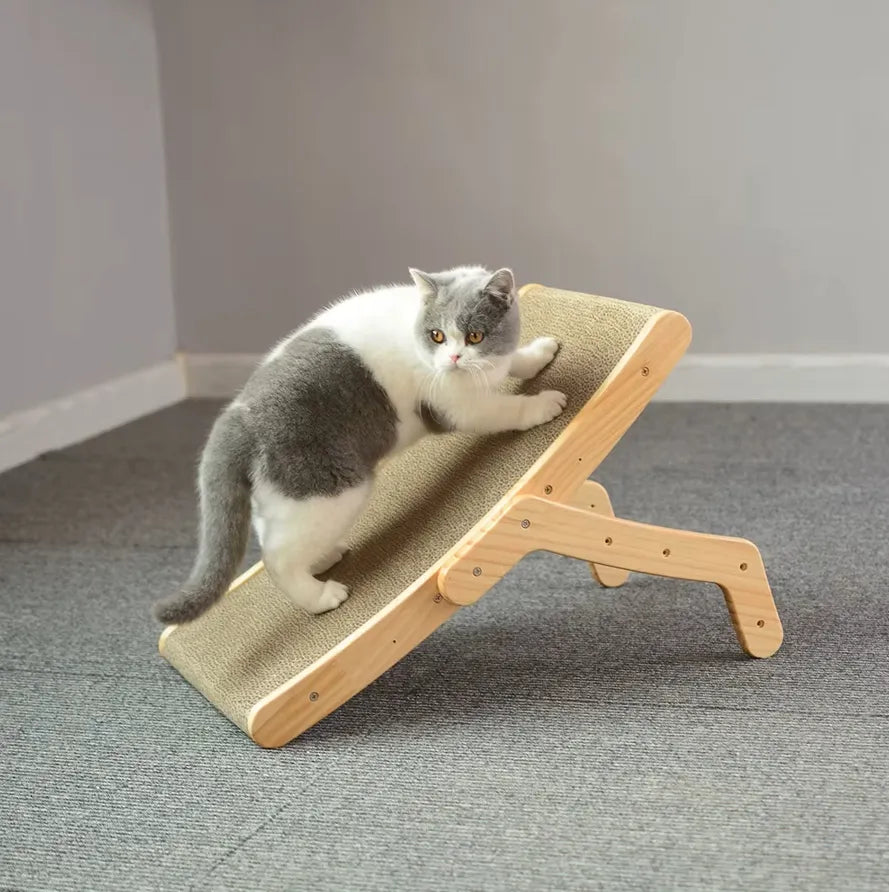 Griffoir vertical chat - Grattoir bois et carton modulable