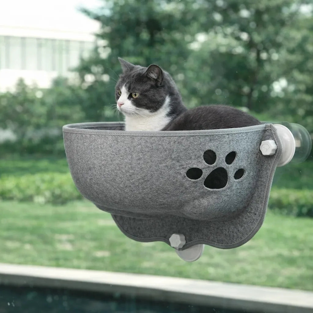 Hamac pour chat suspendu à fenêtre - Confort & sécurité