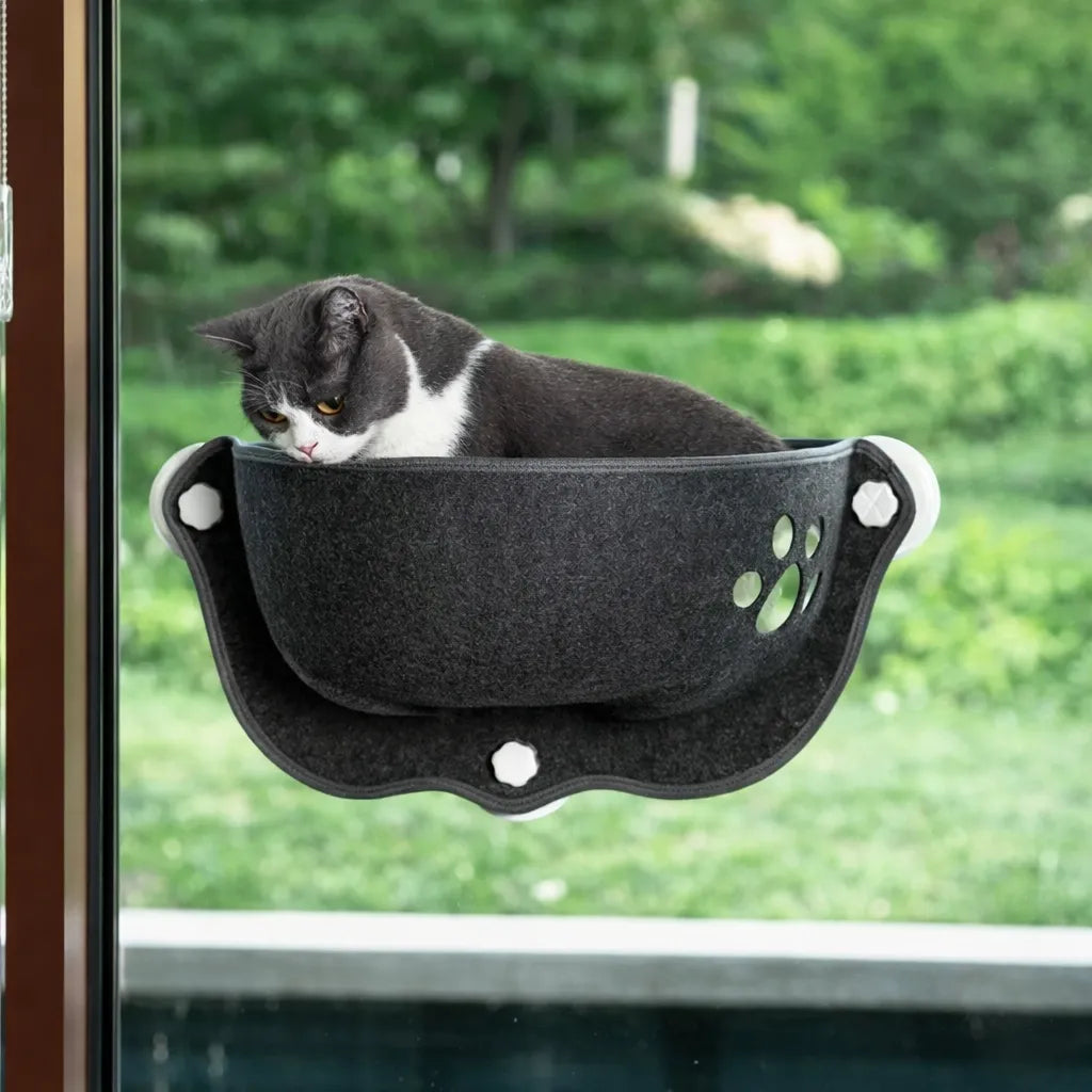 Hamac pour chat suspendu à fenêtre - Confort & sécurité