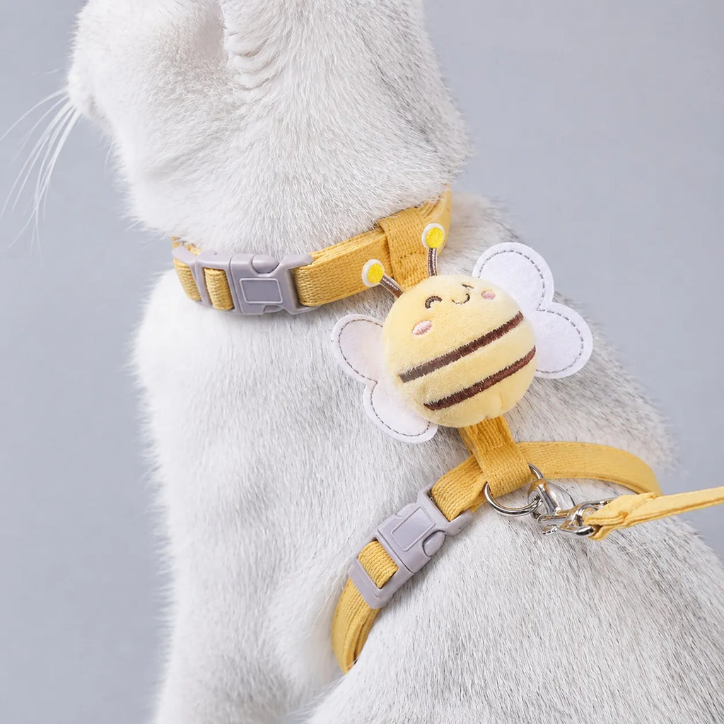 Harnais chat abeille ajustable - Gilet de marche confortable