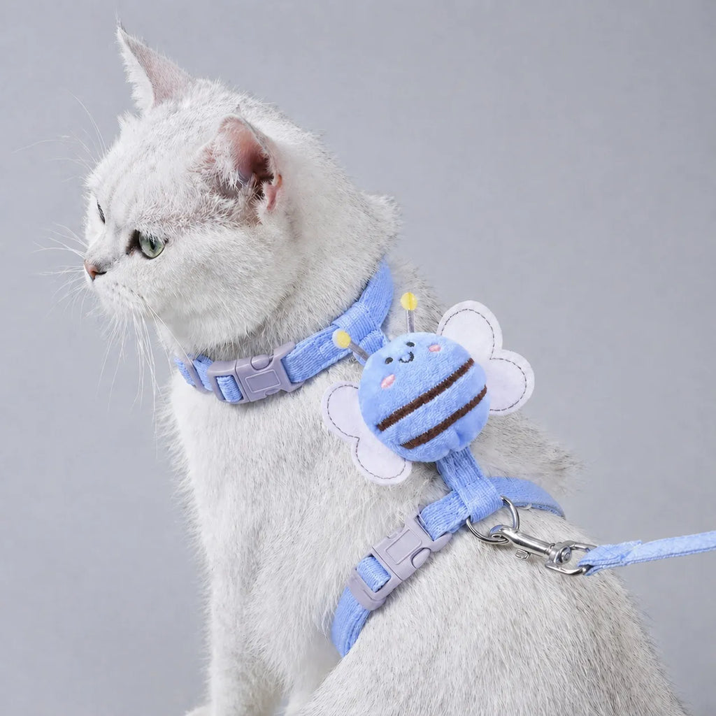 Harnais chat abeille ajustable - Gilet de marche confortable