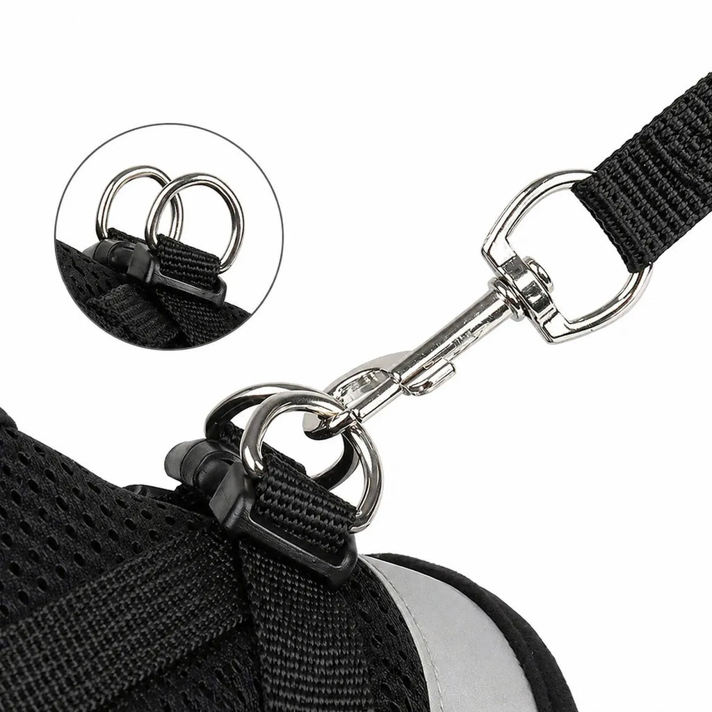 Harnais chat maille respirante - Réglable réfléchissant XS à XL