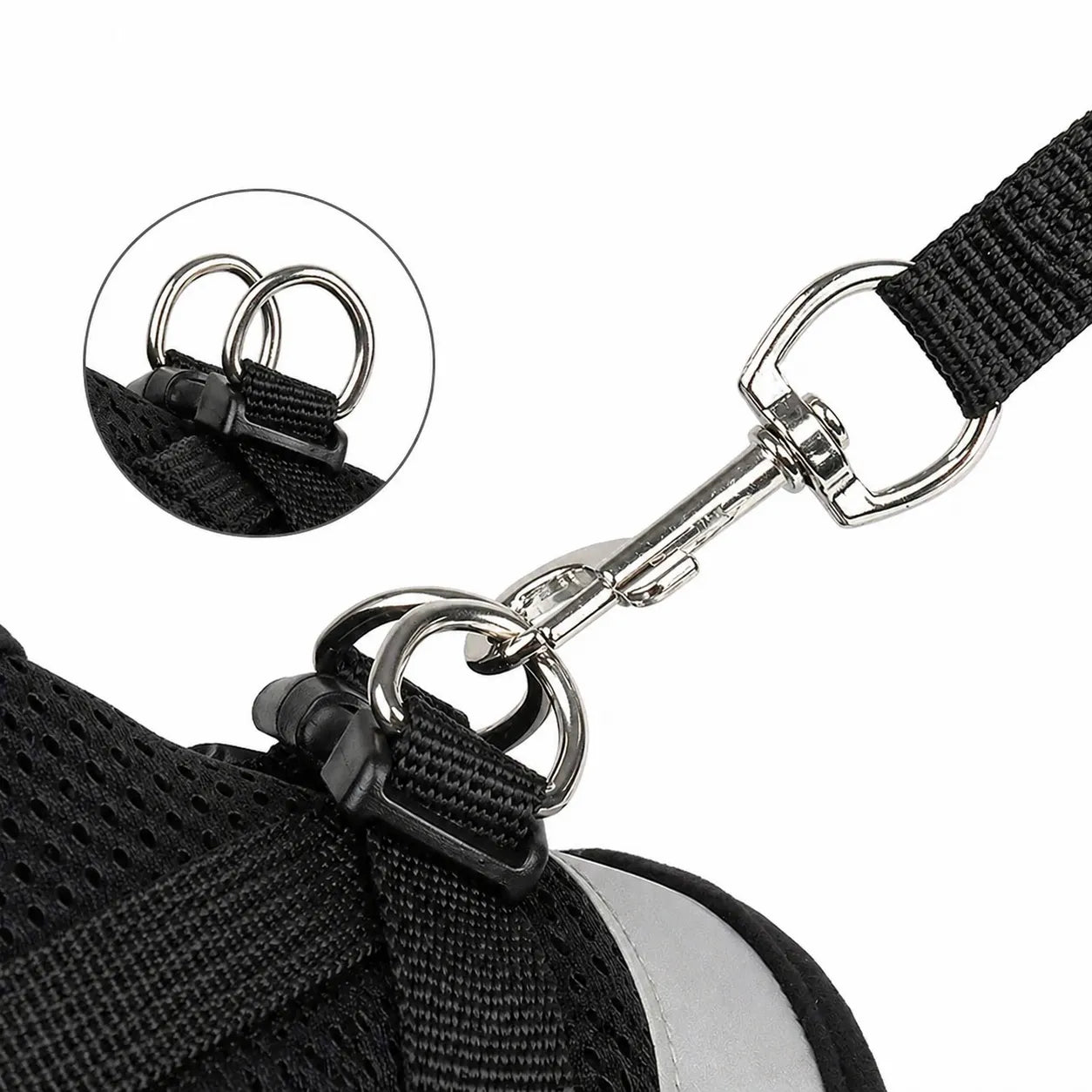 Harnais chat maille respirante - Réglable réfléchissant XS à XL