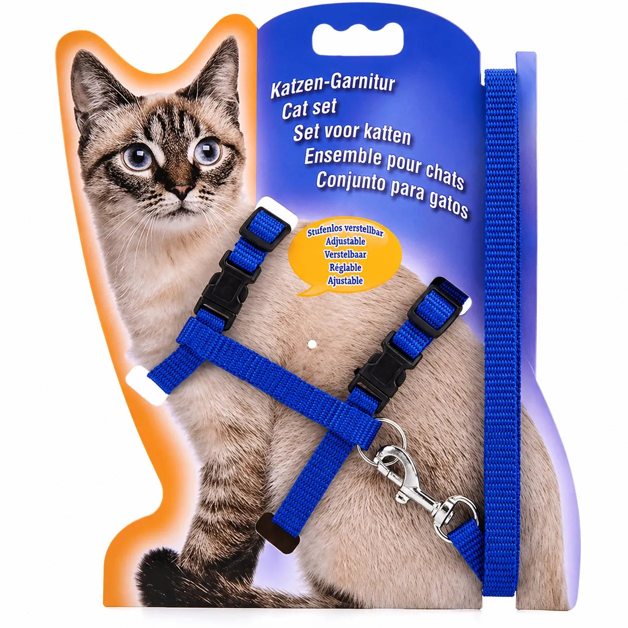 Harnais chat nylon réglable - Ensemble laisse confortable