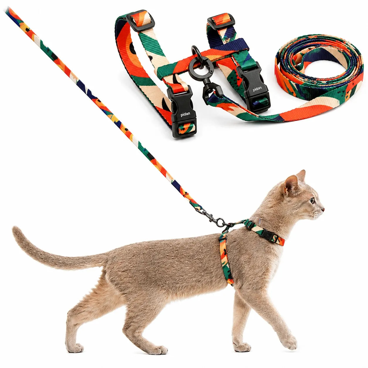 Harnais chat réglable anti-évasion - Laisse incluse 122 cm