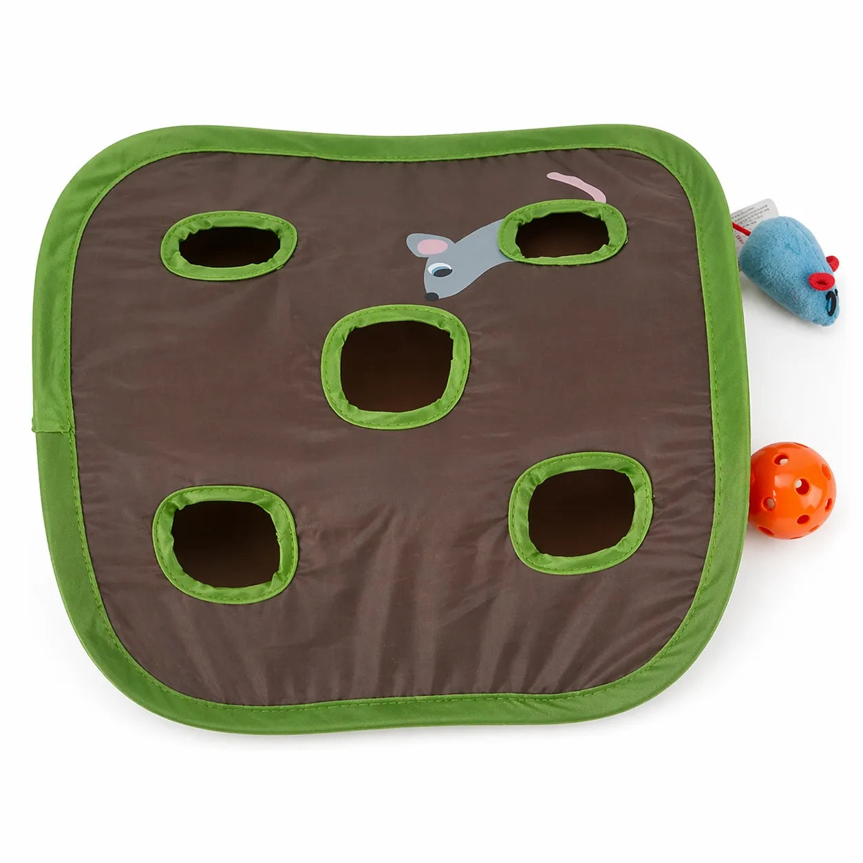 Jeu pour chat tunnel 9 trous - Jouet interactif souris et balle