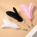 Jouet chat interactif baguette ventouse - Plumes naturelles