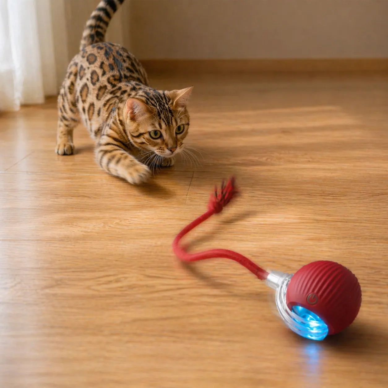 Jouet chat interactif - Balle roulante automatique silencieuse