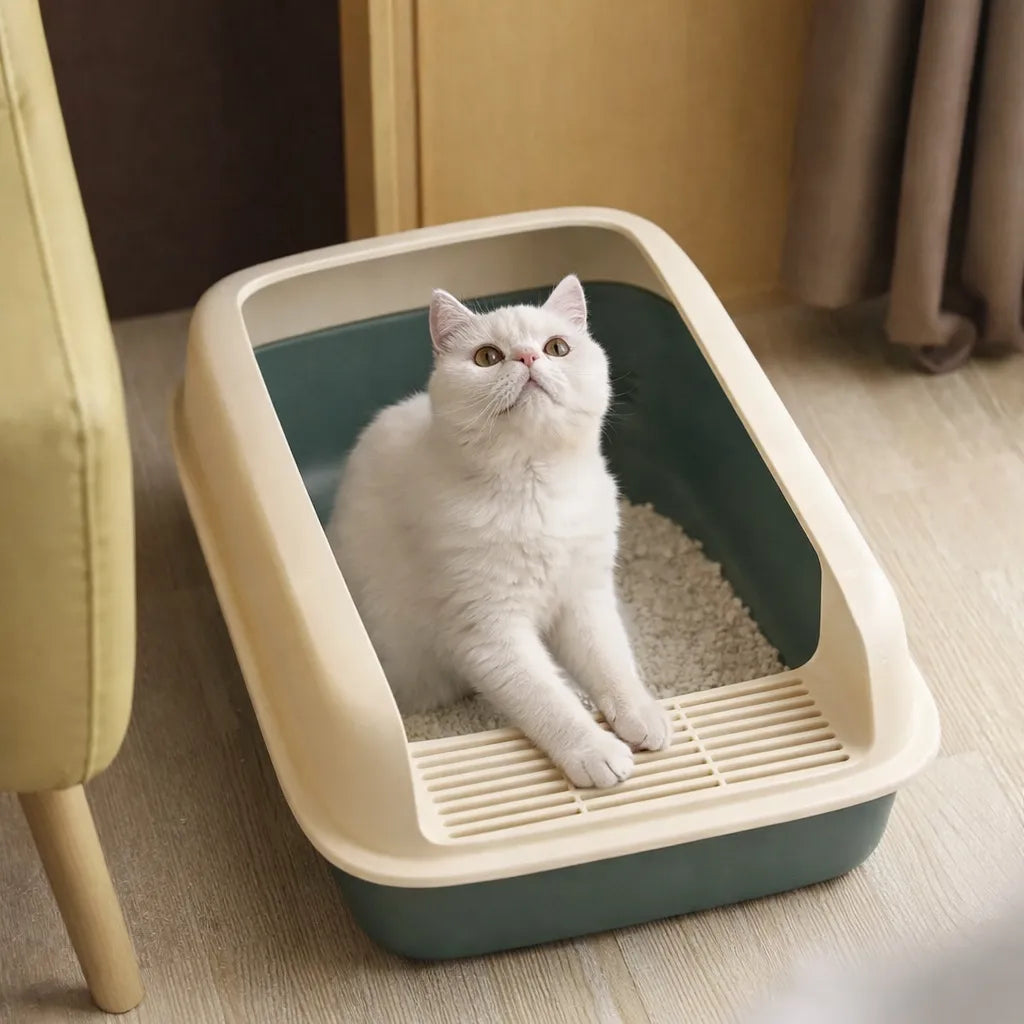 Litière anti projection - Anti-éclaboussures pour chat
