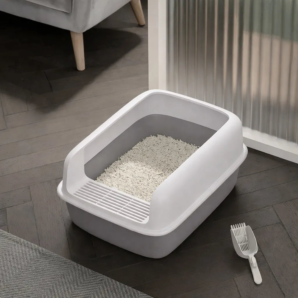 Litière anti projection - Anti-éclaboussures pour chat