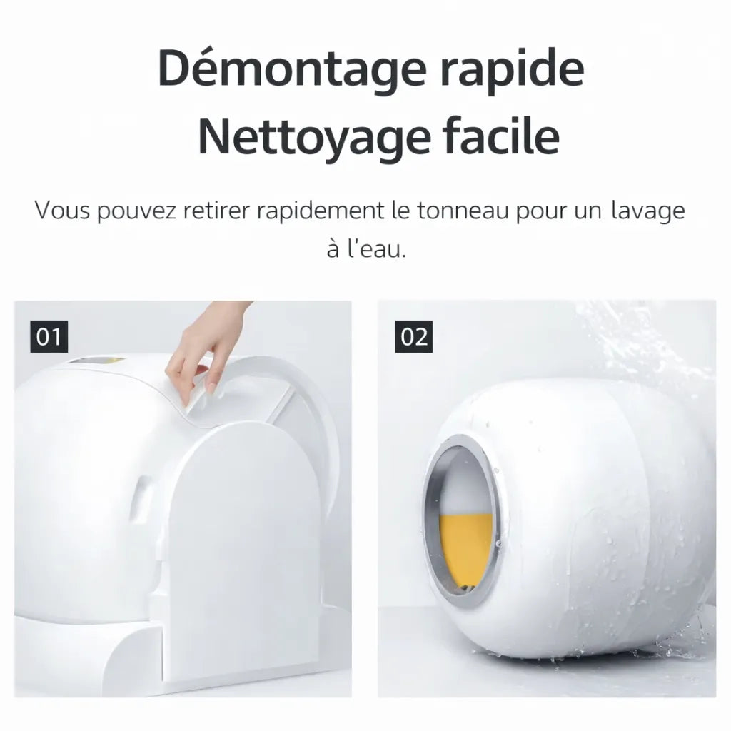 Litière auto nettoyante chat connecté - WiFi et hygiène optimale