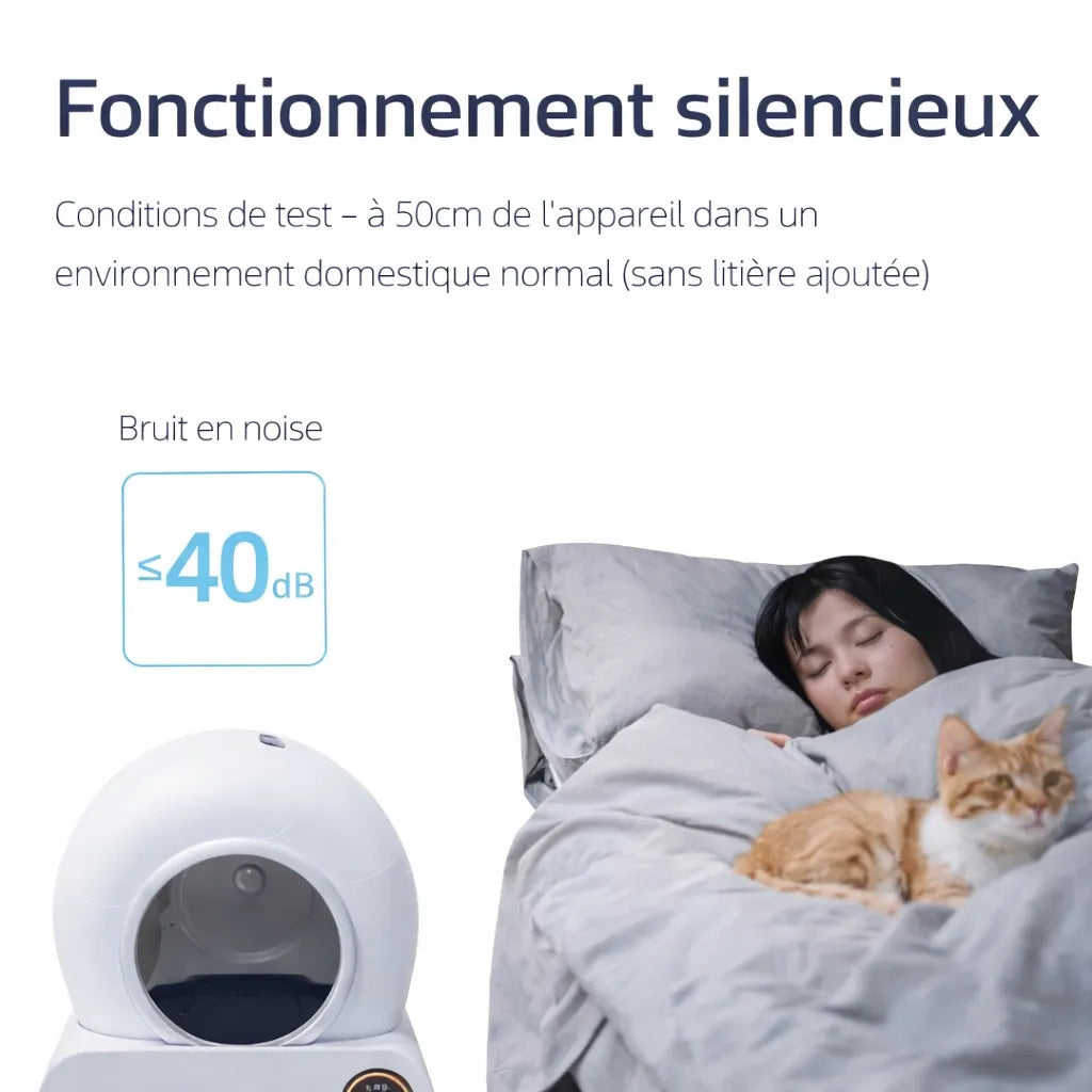 Litière auto nettoyante chat connecté - WiFi et hygiène optimale