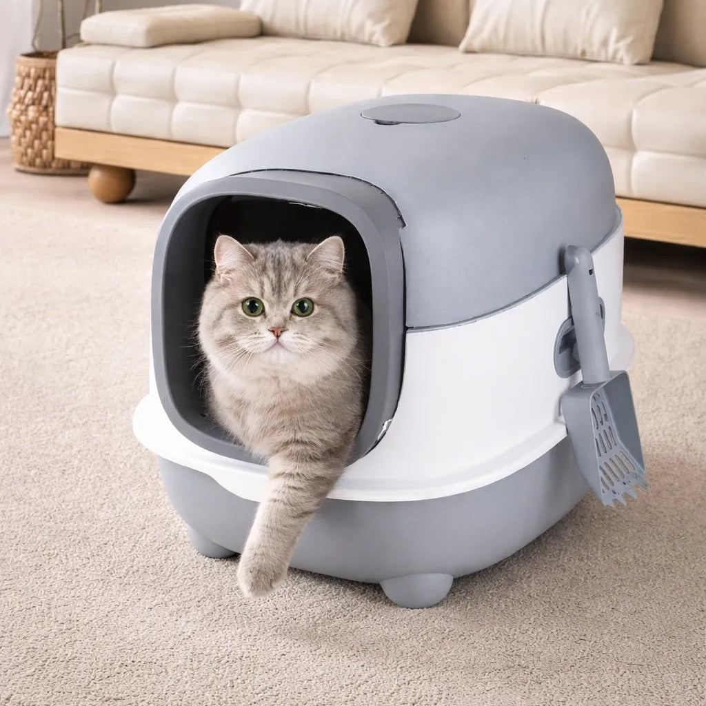 Litière dôme chat - Anti-odeurs grands chats