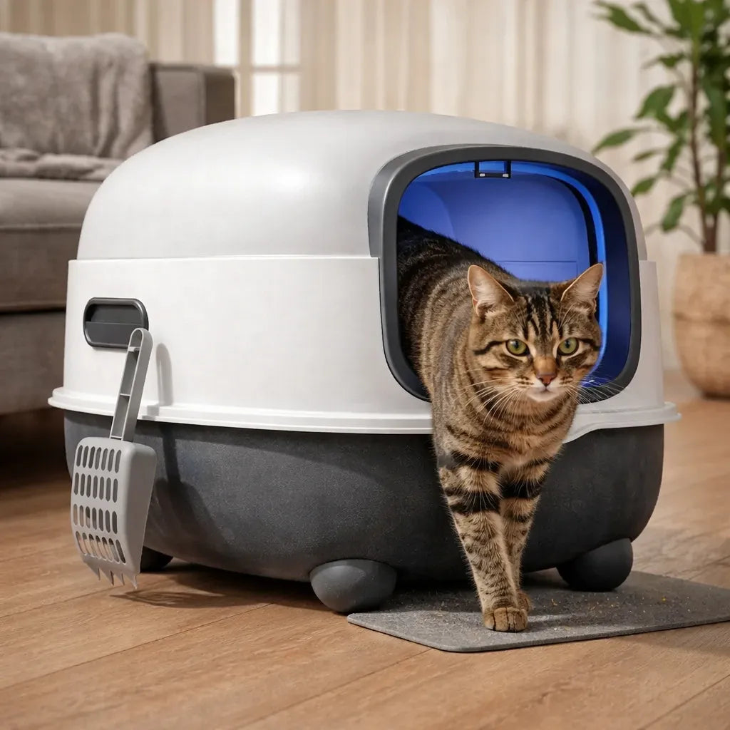 Litière dôme chat - Anti-odeurs grands chats