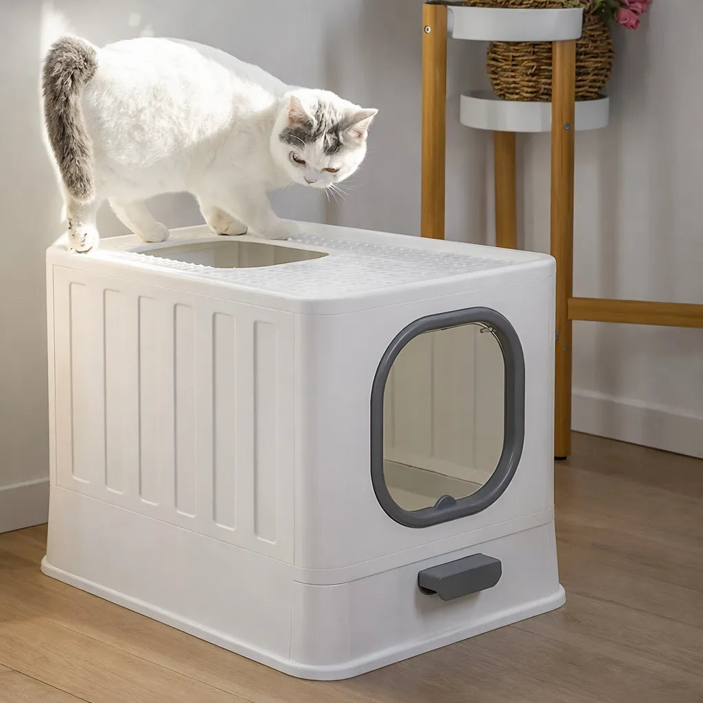 Litière ouverture par le haut - Hygiène et confort chat