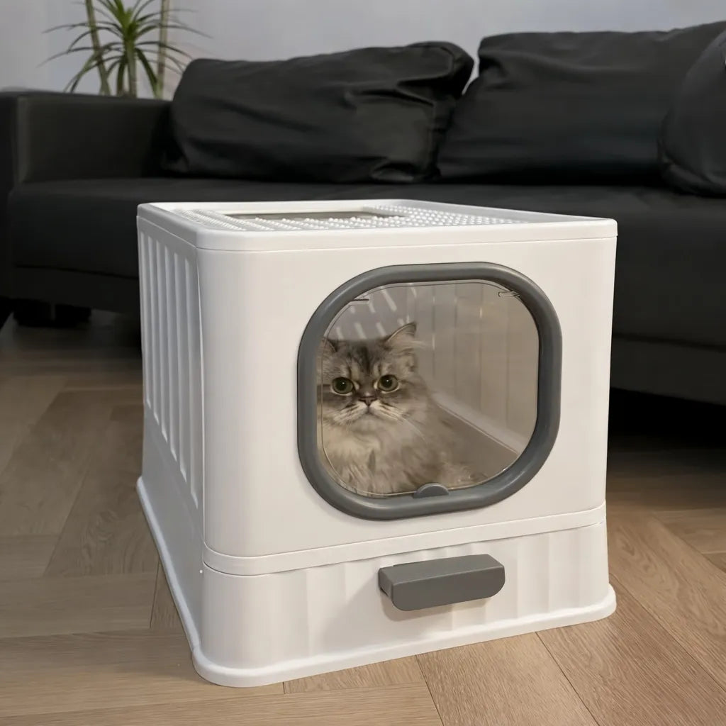 Litière ouverture par le haut - Hygiène et confort chat