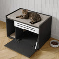 Meuble cache litière chat - Table d'Appoint pour Chat