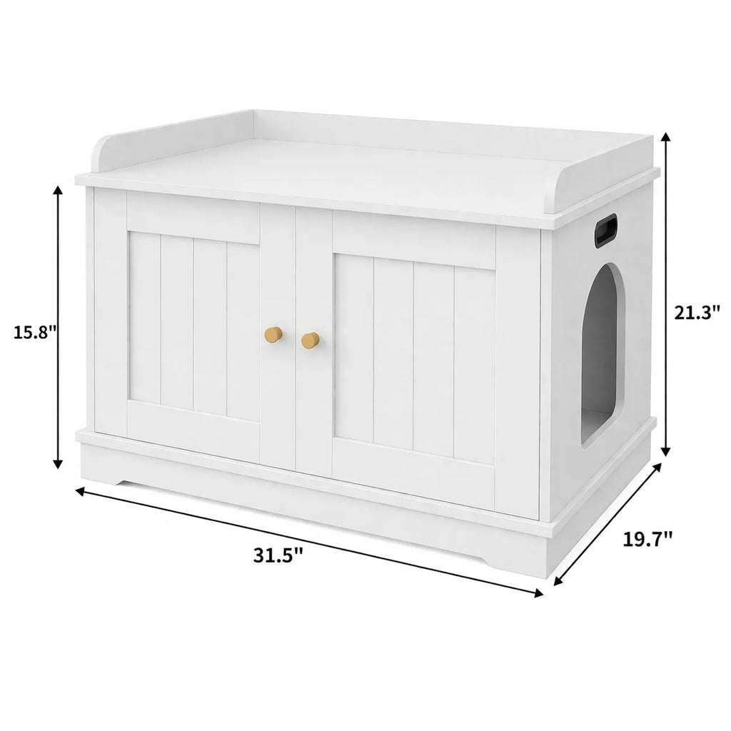Meuble litière chat bois - Armoire Bois Dissimulée pour Chat