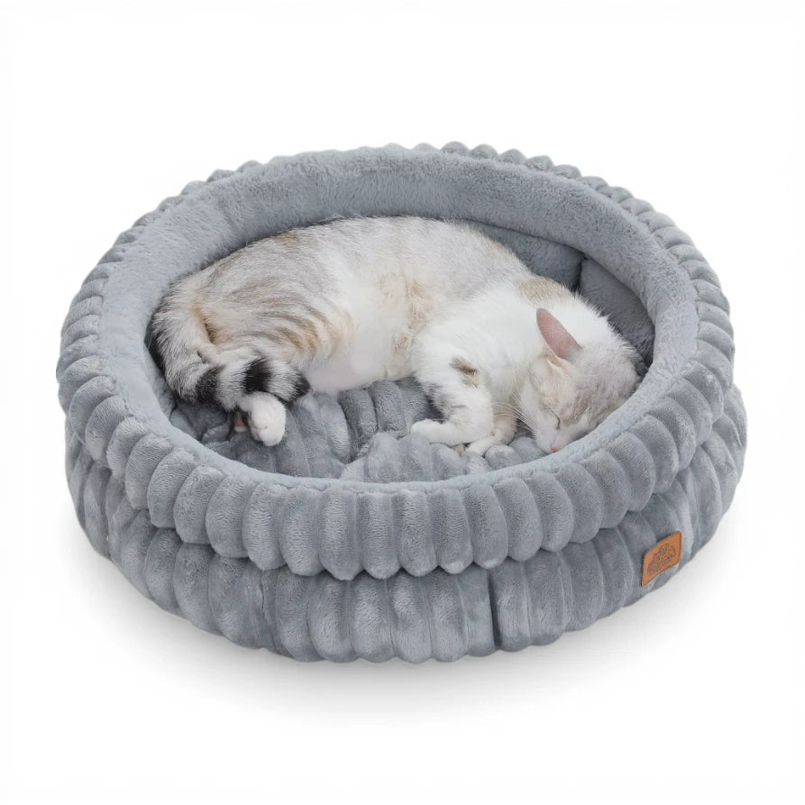 Panier à chats - Lit rond lavable toutes saisons