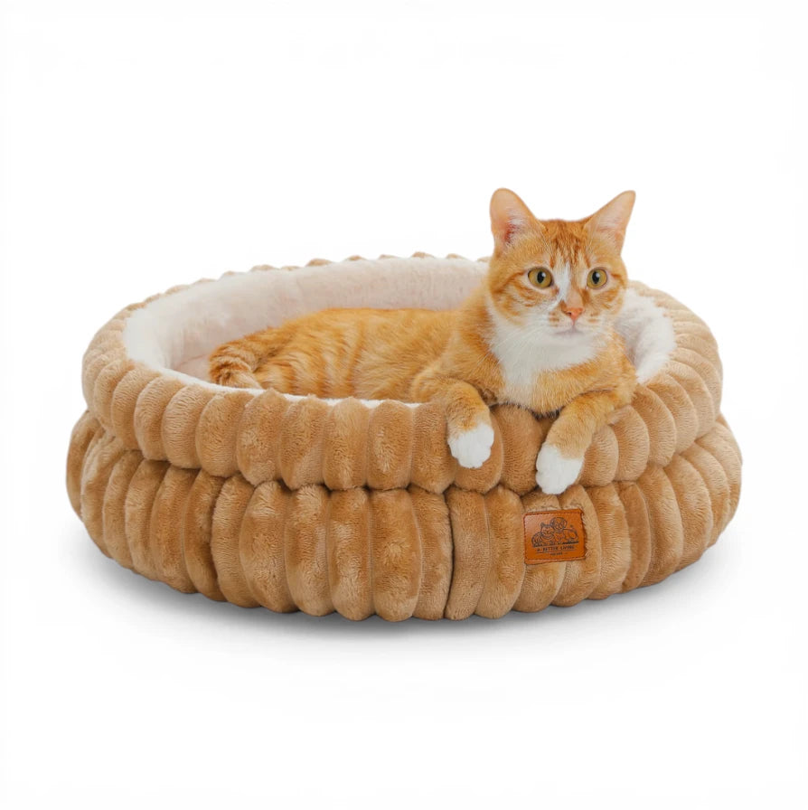 Panier à chats - Lit rond lavable toutes saisons