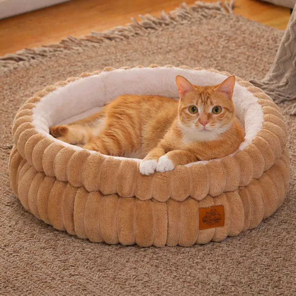 Panier à chats - Lit rond lavable toutes saisons
