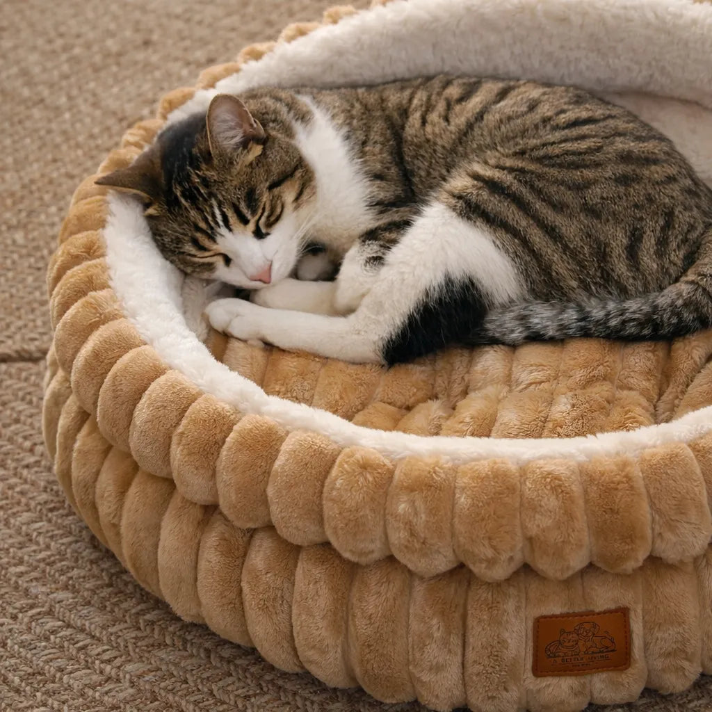 Panier à chats - Lit rond lavable toutes saisons