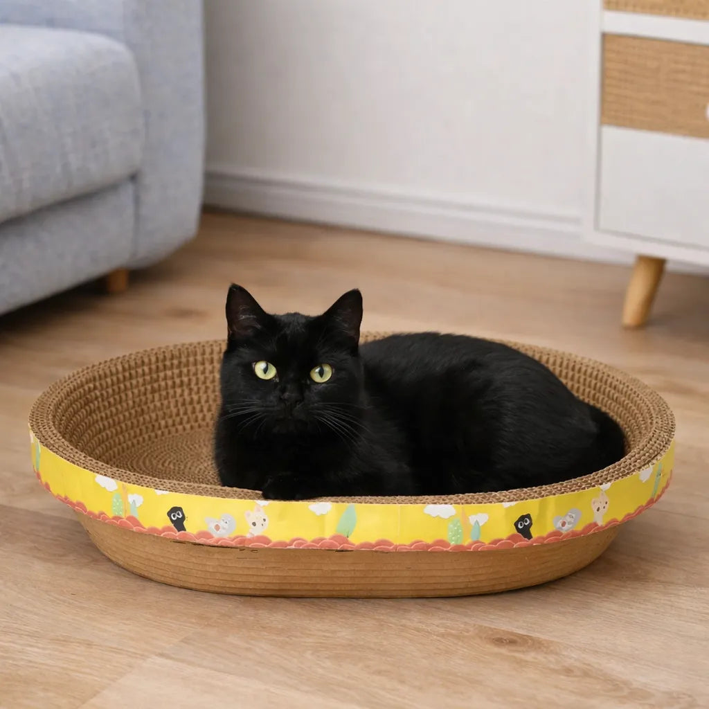 Panier griffoir chat - papier carton ondulé