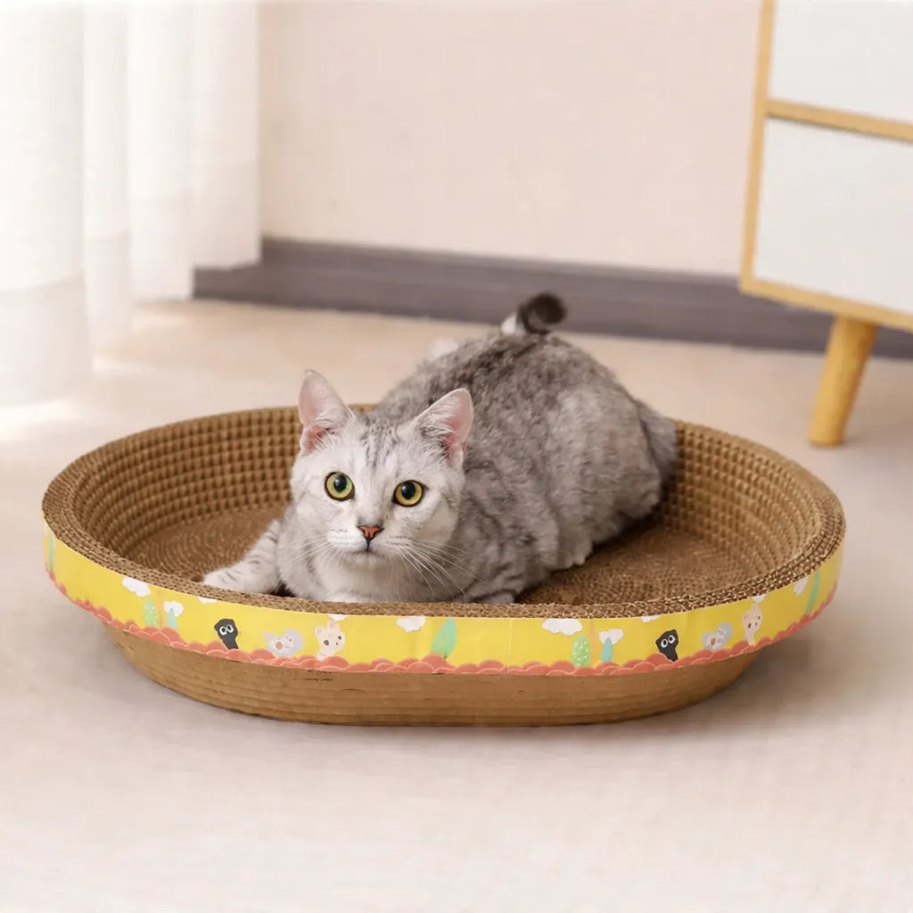 Panier griffoir chat - papier carton ondulé
