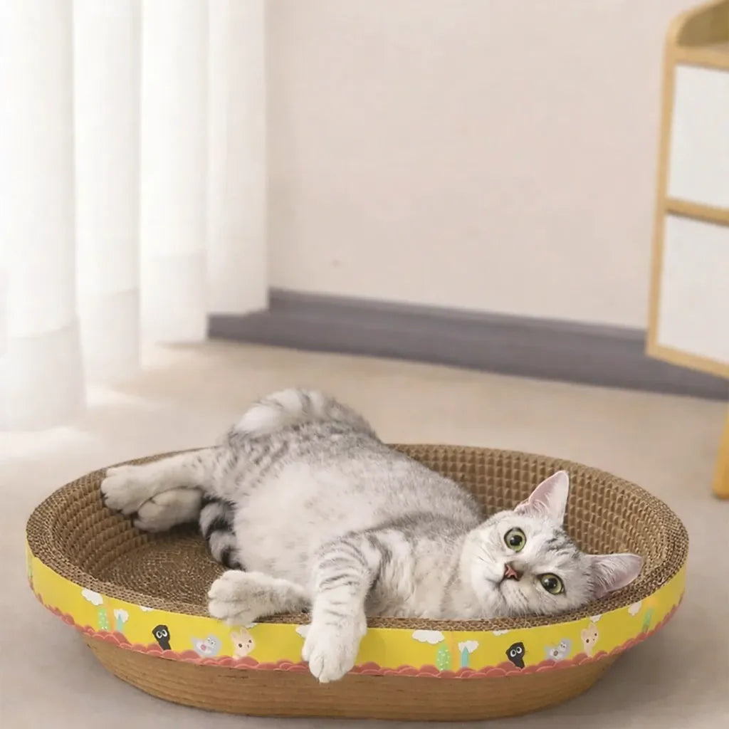 Panier griffoir chat - papier carton ondulé