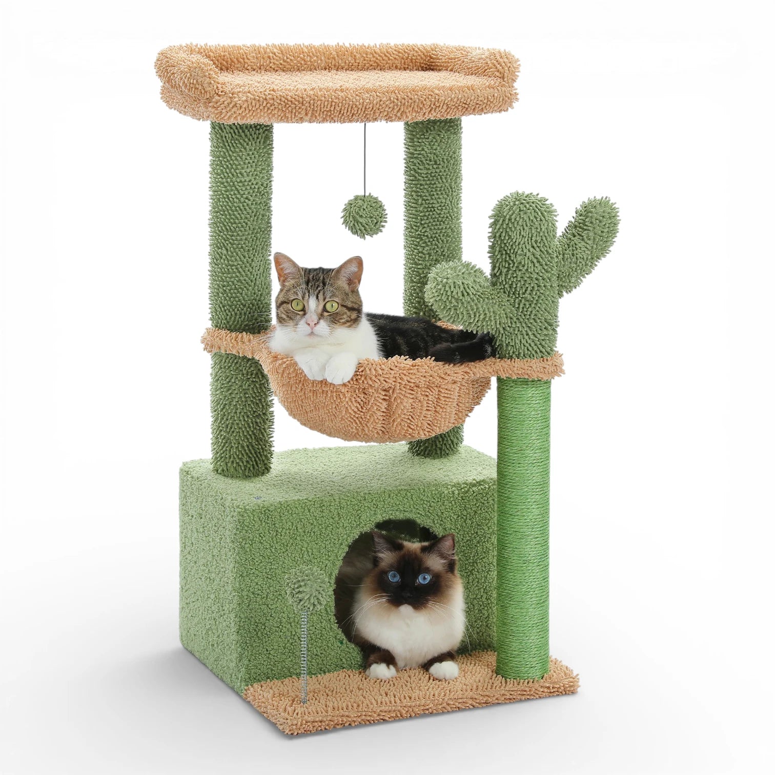 Petit arbre a chat avec hamac - Niche hamac griffoir sisal