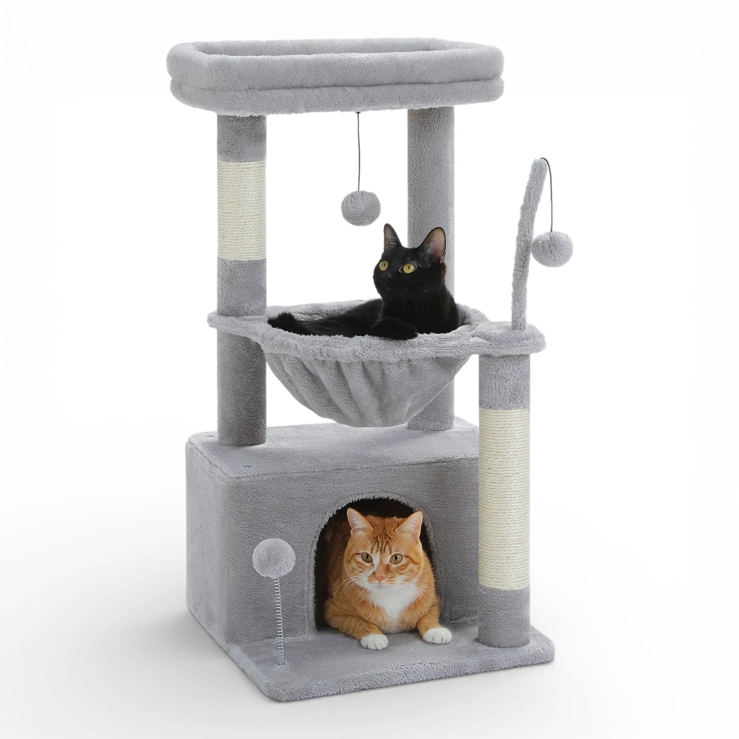 Petit arbre a chat avec hamac - Niche hamac griffoir sisal