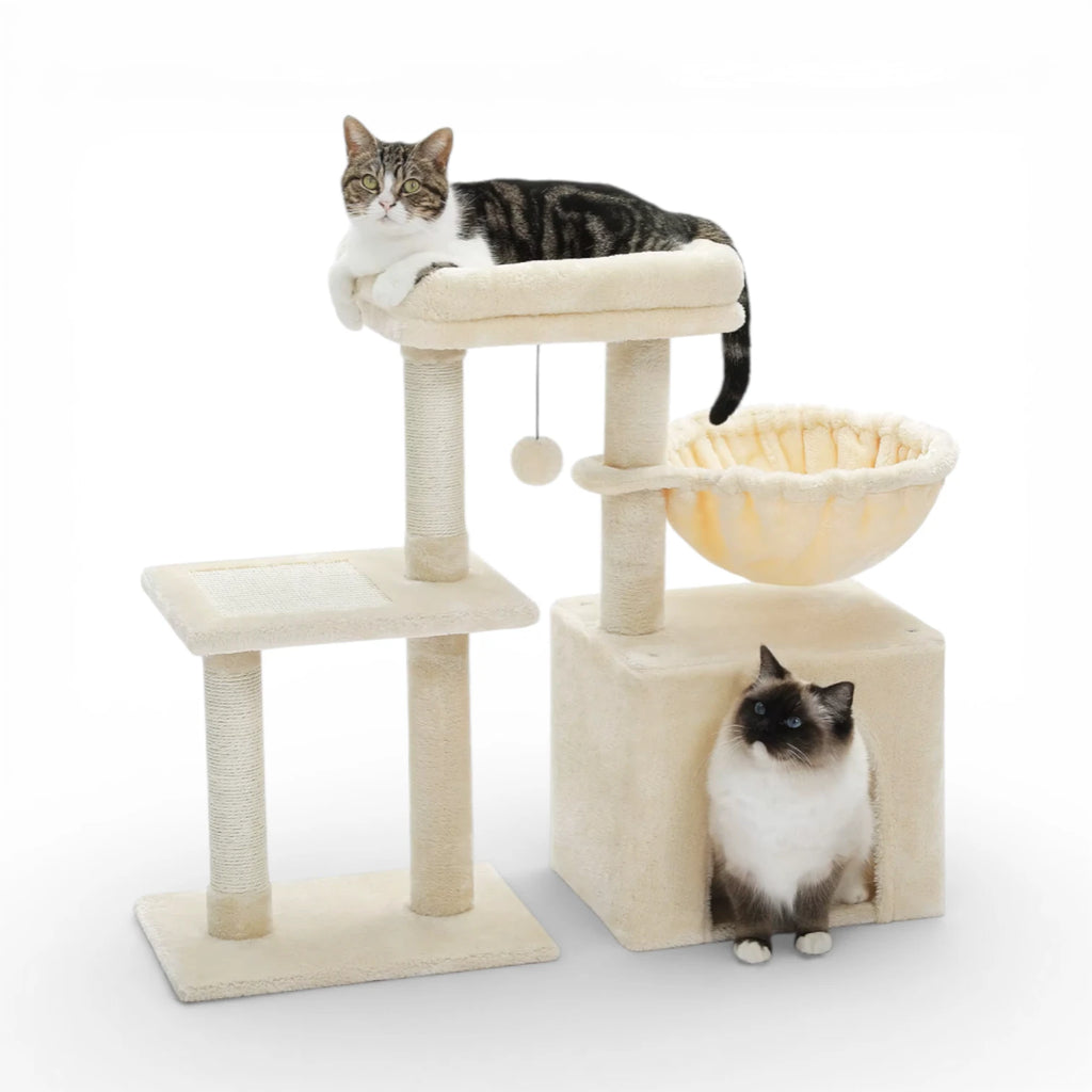 Petit arbre a chat design - Tour d'activité modulable et élégante