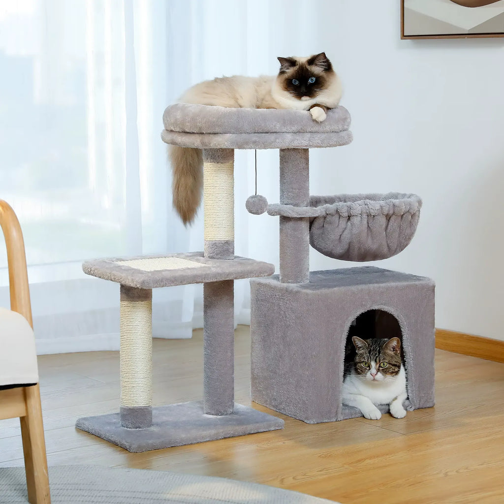Petit arbre a chat design - Tour d'activité modulable et élégante