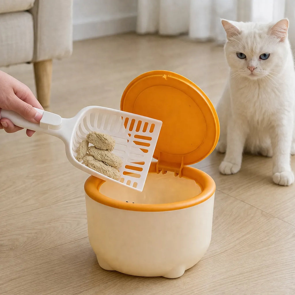 Poubelle à litière chat - Seau avec sacs inclus