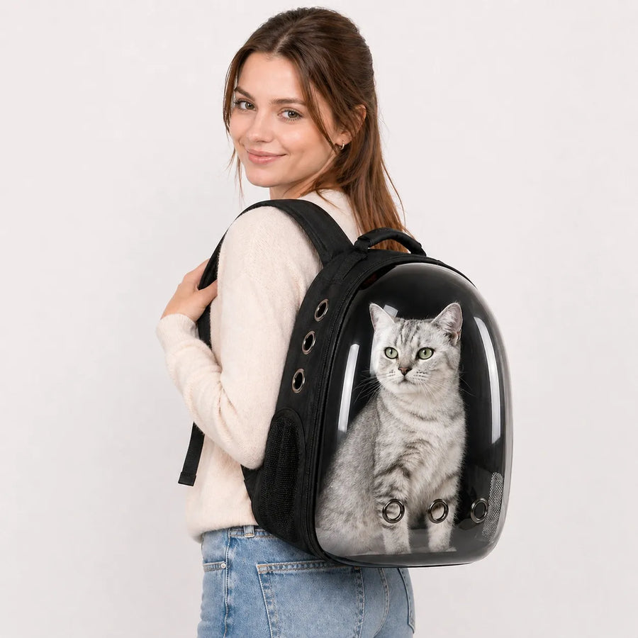Sac à dos bulle pour chat - Capsule panoramique respirante