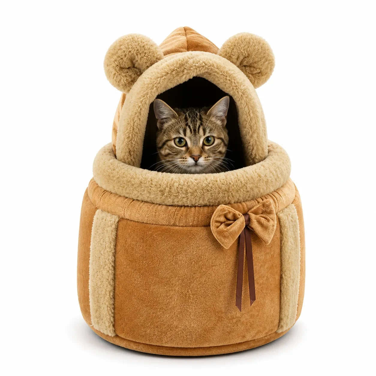 Sac a dos chat en velours douillet - Coupe-vent 3 tailles