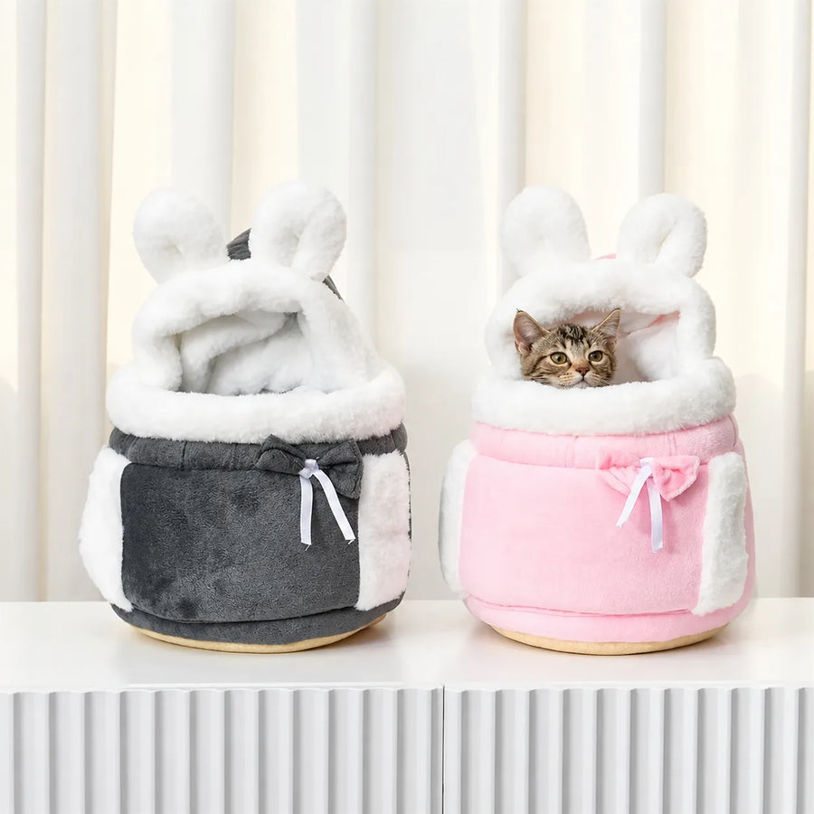 Sac a dos chat en velours douillet - Coupe-vent 3 tailles
