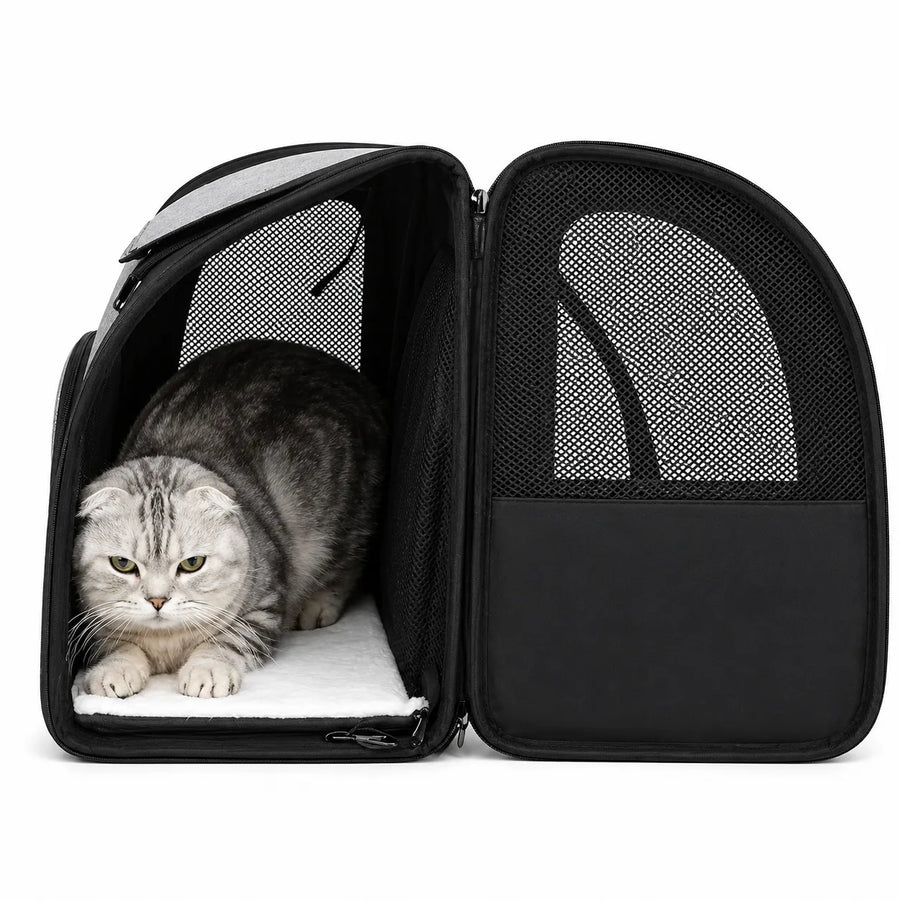 Sac à dos chat extensible - Housse d'ombrage et mesh respirant