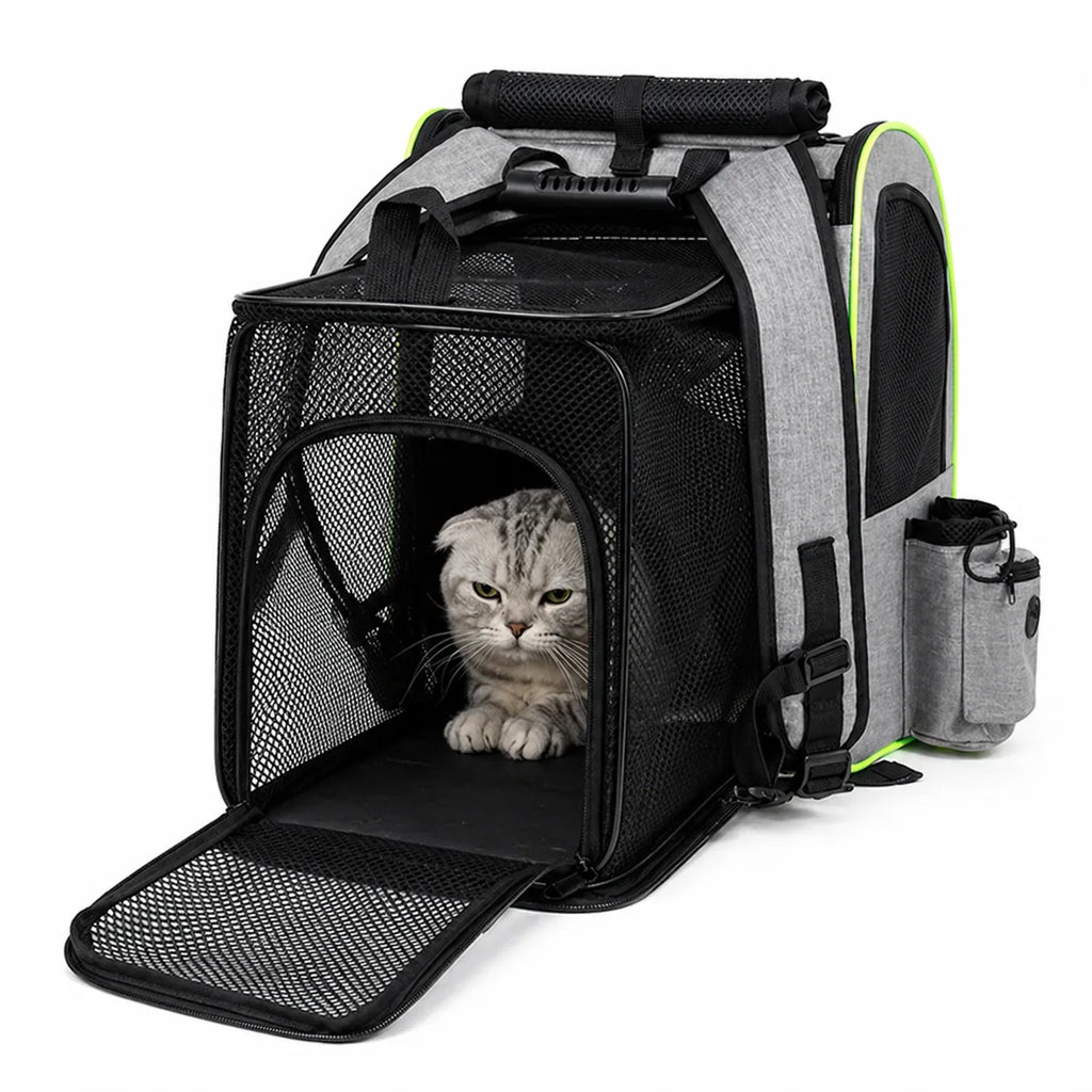 Sac à dos chat extensible - Housse d'ombrage et mesh respirant