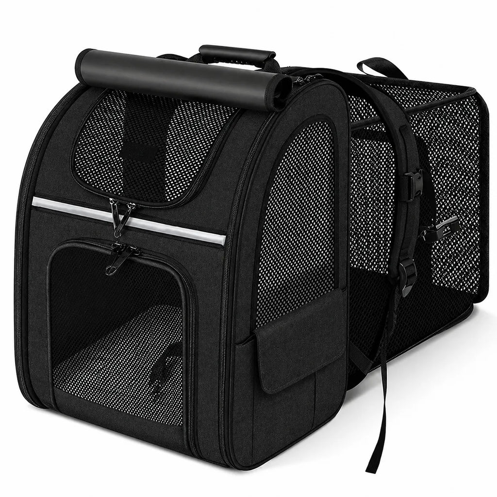 Sac à dos chat extensible - Housse d'ombrage et mesh respirant