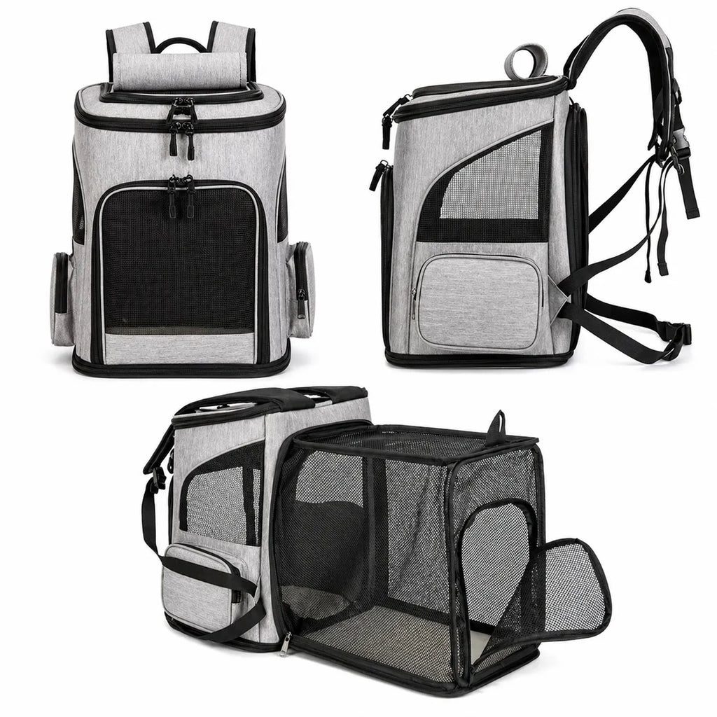 Sac à dos pour chat respirant et extensible - Grande capacité