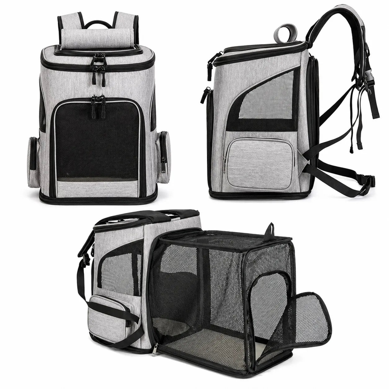 Sac à dos pour chat respirant et extensible - Grande capacité